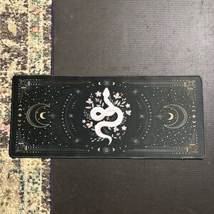 Mystical Black and Gold Snake Computer Mat